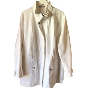 PENNINGTONS Women’s Size 3X Crisp White Spring Anorak Style Coat Lined